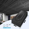 imageArt3d 12Pack Drop Ceiling Tiles 2x4 Ft Decorative PVC Ceiling Covering Panels 24x48 Inch for Basement Bathroom Kitchen Cover 96 SqFt BlackBlack