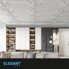 imageArt3d 12Pack Drop Ceiling Tiles 2x4 Ft Decorative PVC Ceiling Covering Panels 24x48 Inch for Basement Bathroom Kitchen Cover 96 SqFt BlackWhite