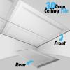 imageArt3d 12Pack Drop Ceiling Tiles 2x4 Ft PVC Decorative Ceiling Covering Panels for Basement Kitchen Bathroom 24x48 Inch Cover 96 Sq Ft Smooth WhiteMatt White