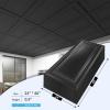 imageArt3d 12Pack Drop Ceiling Tiles 2x4 Ft PVC Decorative Ceiling Covering Panels for Basement Kitchen Bathroom 24x48 Inch Cover 96 Sq Ft Smooth WhiteSmooth Black