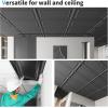 imageArt3d 12Pack Drop Ceiling Tiles 2x4 Ft PVC Decorative Ceiling Covering Panels for Basement Kitchen Bathroom 24x48 Inch Cover 96 Sq Ft Smooth WhiteSmooth Black