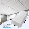 imageArt3d 12Pack Drop Ceiling Tiles 2x4 Ft PVC Decorative Ceiling Covering Panels for Basement Kitchen Bathroom 24x48 Inch Cover 96 Sq Ft Smooth WhiteSmooth White