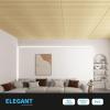 imageArt3d 12Pack Slat Design 3D Wall Panels for Interior Wall Decor 2x4 FT PVC Decorative Drop Ceiling Tiles  BlackOblong  Oak