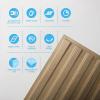 imageArt3d 12Pack Slat Design 3D Wall Panels for Interior Wall Decor 2x4 FT PVC Decorative Drop Ceiling Tiles  BlackOblong  Walnut