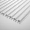 imageArt3d 12Pack Slat Design 3D Wall Panels for Interior Wall Decor 2x4 FT PVC Decorative Drop Ceiling Tiles  BlackOblong  White