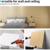 imageArt3d 12Pack Slat Design 3D Wall Panels for Interior Wall Decor 2x4 FT PVC Decorative Drop Ceiling Tiles  BlackSquare  Oak