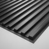 imageArt3d 12Pack Slat Design 3D Wall Panels for Interior Wall Decor 2x4 FT PVC Decorative Drop Ceiling Tiles  OakOblong  Black
