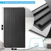 imageArt3d 12Pack Slat Design 3D Wall Panels for Interior Wall Decor 2x4 FT PVC Decorative Drop Ceiling Tiles  OakOblong  Black