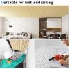 imageArt3d 12Pack Slat Design 3D Wall Panels for Interior Wall Decor 2x4 FT PVC Decorative Drop Ceiling Tiles  OakOblong  Oak