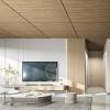 imageArt3d 12Pack Slat Design 3D Wall Panels for Interior Wall Decor 2x4 FT PVC Decorative Drop Ceiling Tiles  OakOblong  Walnut