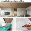 imageArt3d 12Pack Slat Design 3D Wall Panels for Interior Wall Decor 2x4 FT PVC Decorative Drop Ceiling Tiles  OakOblong  Walnut