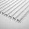 imageArt3d 12Pack Slat Design 3D Wall Panels for Interior Wall Decor 2x4 FT PVC Decorative Drop Ceiling Tiles  OakOblong  White