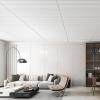 imageArt3d 12Pack Slat Design 3D Wall Panels for Interior Wall Decor 2x4 FT PVC Decorative Drop Ceiling Tiles  OakOblong  White
