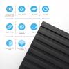 imageArt3d 12Pack Slat Design 3D Wall Panels for Interior Wall Decor 2x4 FT PVC Decorative Drop Ceiling Tiles  OakSquare  Black