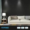 imageArt3d 12Pack Slat Design 3D Wall Panels for Interior Wall Decor 2x4 FT PVC Decorative Drop Ceiling Tiles  OakSquare  Black