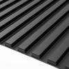 imageArt3d 12Pack Slat Design 3D Wall Panels for Interior Wall Decor 2x4 FT PVC Decorative Drop Ceiling Tiles  OakSquare  Black