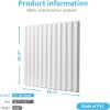 imageArt3d 12Pack Slat Design 3D Wall Panels for Interior Wall Decor 2x4 FT PVC Decorative Drop Ceiling Tiles  OakSquare  White