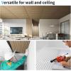 imageArt3d 12Pack Slat Design 3D Wall Panels for Interior Wall Decor 2x4 FT PVC Decorative Drop Ceiling Tiles  WalnutOblong  Walnut