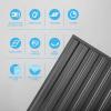 imageArt3d 12Pack Slat Design 3D Wall Panels for Interior Wall Decor 2x4 FT PVC Decorative Drop Ceiling Tiles  WhiteOblong  Black