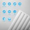 imageArt3d 12Pack Slat Design 3D Wall Panels for Interior Wall Decor 2x4 FT PVC Decorative Drop Ceiling Tiles  WhiteOblong  White