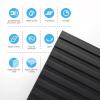 imageArt3d 12Pack Slat Design 3D Wall Panels for Interior Wall Decor 2x4 FT PVC Decorative Drop Ceiling Tiles  WhiteSquare  Black