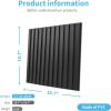 imageArt3d 12Pack Slat Design 3D Wall Panels for Interior Wall Decor 2x4 FT PVC Decorative Drop Ceiling Tiles  WhiteSquare  Black