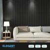 imageArt3d 12Pack Slat Design 3D Wall Panels for Interior Wall Decor 2x4 FT PVC Decorative Drop Ceiling Tiles  WhiteSquare  Black