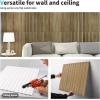 imageArt3d 12Pack Slat Design 3D Wall Panels for Interior Wall Decor 2x4 FT PVC Decorative Drop Ceiling Tiles  WhiteSquare  Walnut