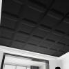 imageArt3d 12Pack Square Drop Ceiling Tile 2ft x 2ft in White PVC Ceiling Panel 24 x 24in  Compatible with 1516quot Drop Ceiling Grid SystemBlack