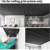 imageArt3d 12Pack Square Drop Ceiling Tile 2ft x 2ft in White PVC Ceiling Panel 24 x 24in  Compatible with 1516quot Drop Ceiling Grid SystemBlack