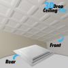 imageArt3d 12Pack Square Drop Ceiling Tile 2ft x 2ft in White PVC Ceiling Panel 24 x 24in  Compatible with 1516quot Drop Ceiling Grid SystemWhite