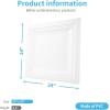 imageArt3d 12Pack Square Drop Ceiling Tile 2ft x 2ft in White PVC Ceiling Panel 24 x 24in  Compatible with 1516quot Drop Ceiling Grid SystemWhite