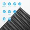 imageArt3d 2x4 ft Drop Ceiling Tiles in Black 12Sheet SemiCylinder Design 3D Wall Panels for Interior Wall Decor 24x48 inch