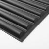 imageArt3d 2x4 ft Drop Ceiling Tiles in Black 12Sheet SemiCylinder Design 3D Wall Panels for Interior Wall Decor 24x48 inch