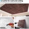 imageArt3d Decorative Ceiling Tile 2x2 Glue up Lay in Ceiling Tile 24x24 Pack of 12pcs Spanish Floral in Matt WhiteAntique Copper