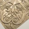 imageArt3d Decorative Ceiling Tile 2x2 Glue up Lay in Ceiling Tile 24x24 Pack of 12pcs Spanish Floral in Matt WhiteAntique Gold