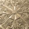 imageArt3d Decorative Ceiling Tile 2x2 Glue up Lay in Ceiling Tile 24x24 Pack of 12pcs Spanish Floral in Matt WhiteAntique Gold