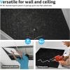 imageArt3d Decorative Ceiling Tile 2x2 Glue up Lay in Ceiling Tile 24x24 Pack of 12pcs Spanish Floral in Matt WhiteBlack