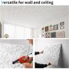 imageArt3d Decorative Ceiling Tile 2x2 Glue up Lay in Ceiling Tile 24x24 Pack of 12pcs Spanish Floral in Matt WhiteWhite