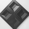 imageArt3d Drop Ceiling Tiles 24x24 12 Sheets PVC Decorative Glue up Ceilng Panels 2x2 WhiteMatt Black