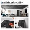 imageArt3d Drop Ceiling Tiles 24x24 12 Sheets PVC Decorative Glue up Ceilng Panels 2x2 WhiteMatt Black