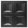 imageArt3d Drop Ceiling Tiles 24x24 12 Sheets PVC Decorative Glue up Ceilng Panels 2x2 WhiteMatt Black