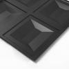 imageArt3d Drop Ceiling Tiles 24x24 12 Sheets PVC Decorative Glue up Ceilng Panels 2x2 WhiteMatt Black