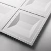imageArt3d Drop Ceiling Tiles 24x24 12 Sheets PVC Decorative Glue up Ceilng Panels 2x2 WhiteMatt White