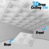 imageArt3d Drop Ceiling Tiles 24x24 12 Sheets PVC Decorative Glue up Ceilng Panels 2x2 WhiteMatt White