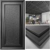 imageArt3d 12Pack Drop Ceiling Tiles 2x4 Ft PVC Decorative Ceiling Covering Panels for Basement Kitchen Bathroom 24x48 Inch Cover 96 Sq Ft Smooth WhiteMatt Black