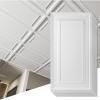 imageArt3d 12Pack Drop Ceiling Tiles 2x4 Ft PVC Decorative Ceiling Covering Panels for Basement Kitchen Bathroom 24x48 Inch Cover 96 Sq Ft Smooth WhiteSmooth White