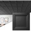 imageArt3d 12Pack Square Drop Ceiling Tile 2ft x 2ft in White PVC Ceiling Panel 24 x 24in  Compatible with 1516quot Drop Ceiling Grid SystemBlack