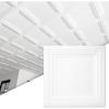 imageArt3d 12Pack Square Drop Ceiling Tile 2ft x 2ft in White PVC Ceiling Panel 24 x 24in  Compatible with 1516quot Drop Ceiling Grid SystemWhite
