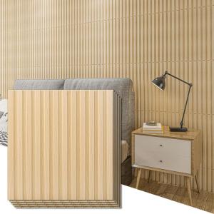 imageArt3d 12Pack Slat Design 3D Wall Panels for Interior Wall Decor 2x4 FT PVC Decorative Drop Ceiling Tiles  BlackSquare  Oak